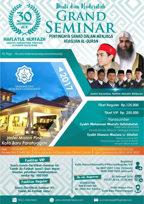 Ikuti Grand Seminar ‘Pentingnya Sanad dalam Menjaga Keaslian Quran’ 1