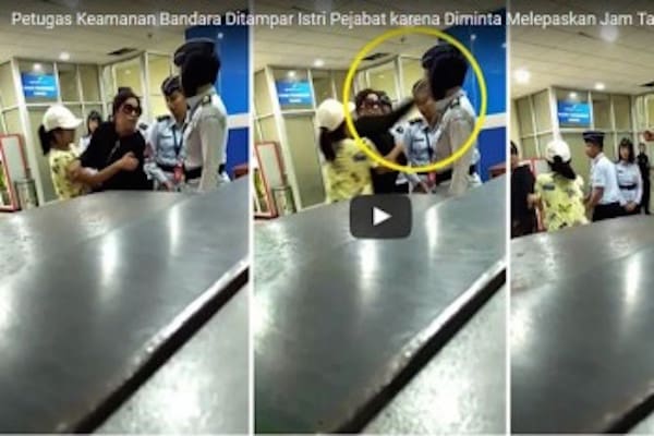 Petugas Bandara Ditampar