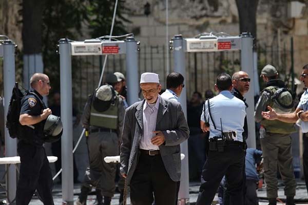 Warga Palestina Tolak Pintu Detektor di Gerbang Al Aqsha 1 Foto: PIC