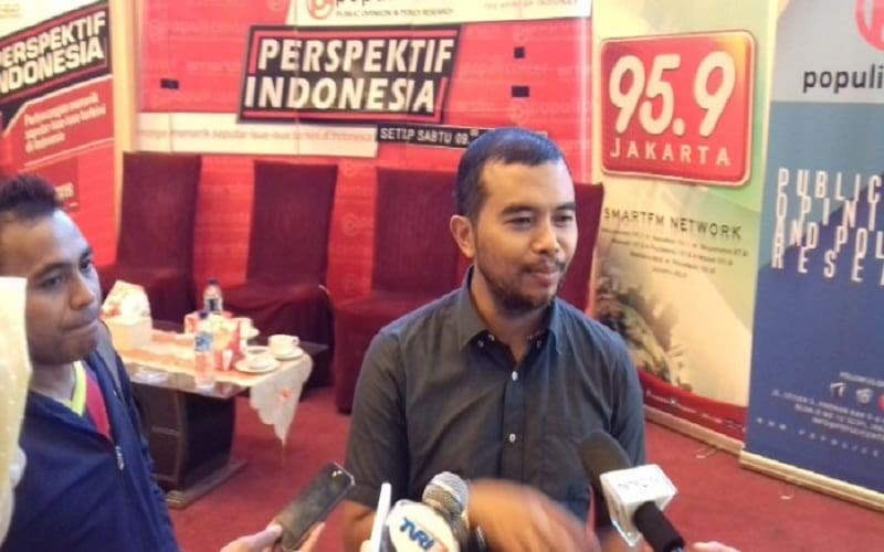 Koordinator Indonesia Corruption Watch (ICW) Adnan Topan Husodo. Foto: Rhio/Islampos.