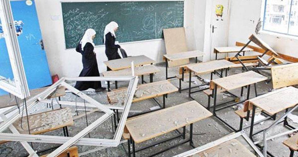 Banyak sekolah milik badan PBB UNRWA dihancurkan Israel saat agresi ke Gaza pada 2014. Foto: PIC