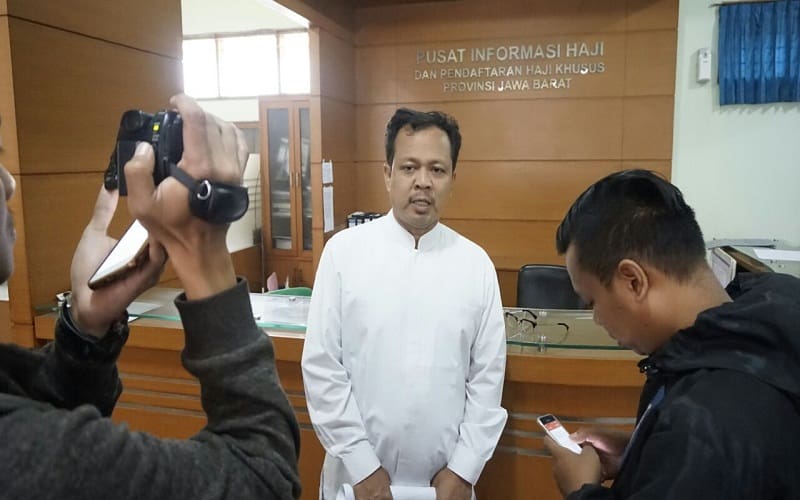 Kepala Bidang Penyelenggara Haji dan Umroh Kementerian Agama Provinsi Jawa Barat Ajam Mustajam. Foto: Saifal/Islampos