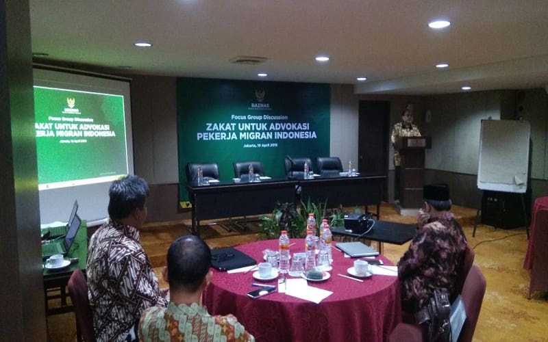Focus Group Discussion (FGD) bertajuk “Pengarusutamaan Gerakan Zakat Pada Dakwah Advokasi Pekerja Migran”, di Jakarta, Kamis (19/4/2018).. Foto: Rhio/Islampos