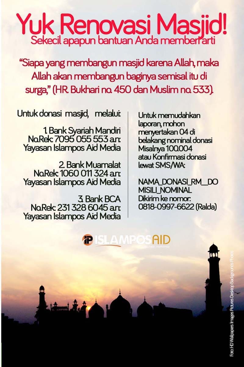 IslamposAid Bantu Pengadaan Keramik di Masjid Al-Ikhlas, Nias Utara 2 renovasi masjid