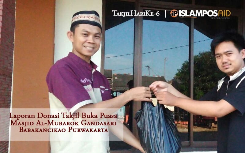 Takjil ke-6 IslamposAid Diberikan Masjid Al-Mubarok, Gandasari, Babakancikao, Purwakarta 6