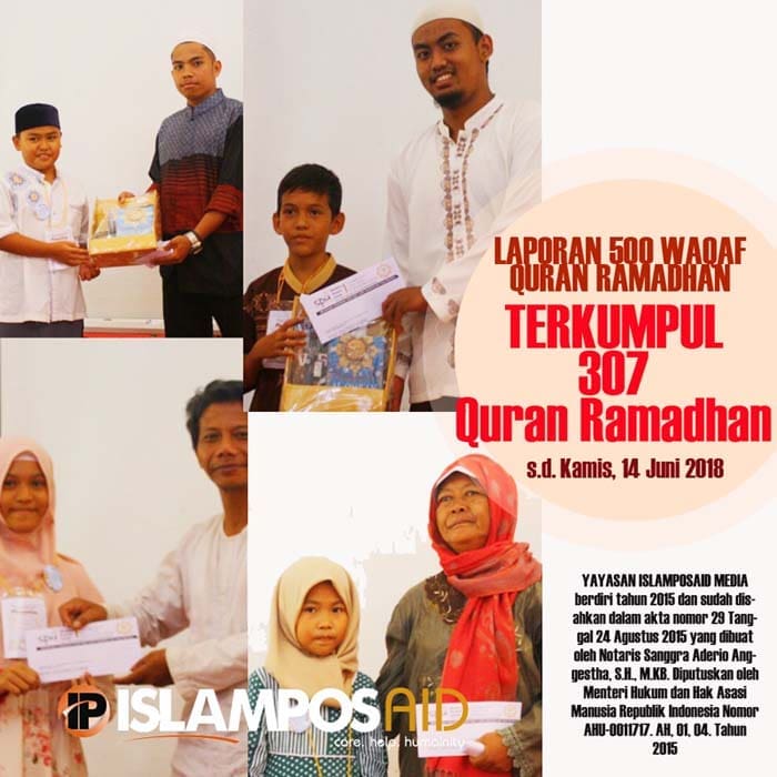 Program Waqaf 500 Quran Ramadhan IslamposAid: Total Masuk 307, Ini Laporannya 2 Program Waqaf 500 Quran Ramadhan IslamposAid: Total Masuk 307, Ini Laporannya 2
