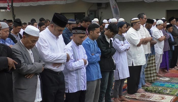 Warga Kota Cimahi, Jawa Barat menggelar sholat idul adha 1439 hijriah. Foto: Saifal/Islampos