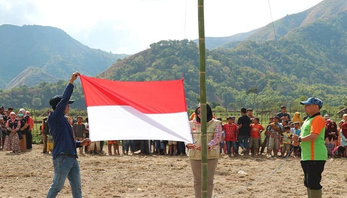 Upacara Bendera di Lombok. Foto: Ahmad Jilul Qur'ani Farid/INA