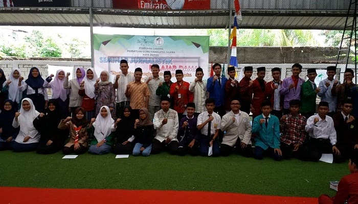 Persatuan Guru Nahdlatul Ulama (Pergunu) menggelar kegiatan bertema Jurnalistik Pelajar Damai yang diselenggarakan Sabtu (8/9/2018) di komplek LIA, Jalan Margonda Raya Depok Jawa Barat. Foto: Istimewa