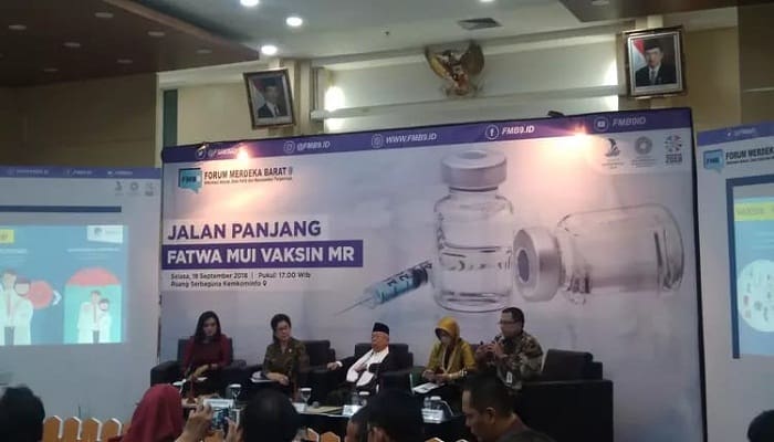 Forum Merdeka Barat: Jalan Panjang Fatwa MUI Vaksin MR. Foto: Rhio/Islampos