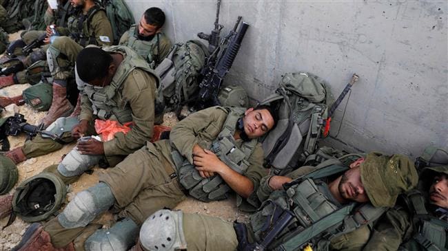 tentara israel tidur. Foto: PressTV