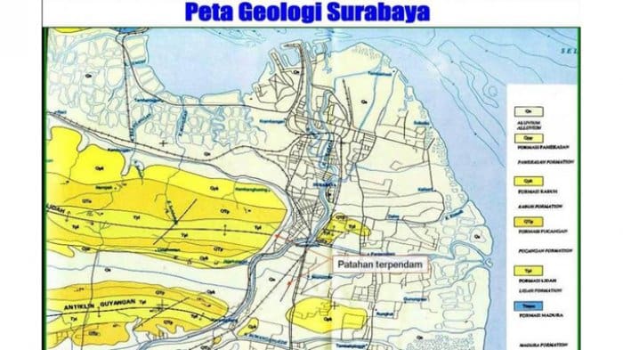 Peta Geologi Surabaya, Foto: Dok.ITS