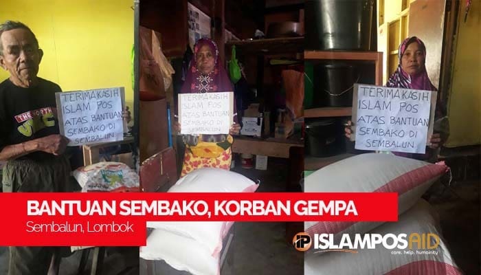 IslamposAid Salurkan Bantuan Berupa Paket Sembako untuk Korban Gempa Lombok 3
