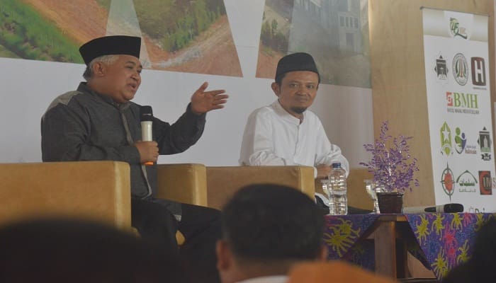Ketua Dewan Pertimbangan Majelis Ulama Indonesia (MUI) Pusat, Profesor Muhammad Sirajuddin Syamsuddin atau yang akrab disapa Din Syamsuddin, hadir dalam acara Silaturahmi Nasional (Silatnas) Hidayatullah. Foto: Irfan/INA