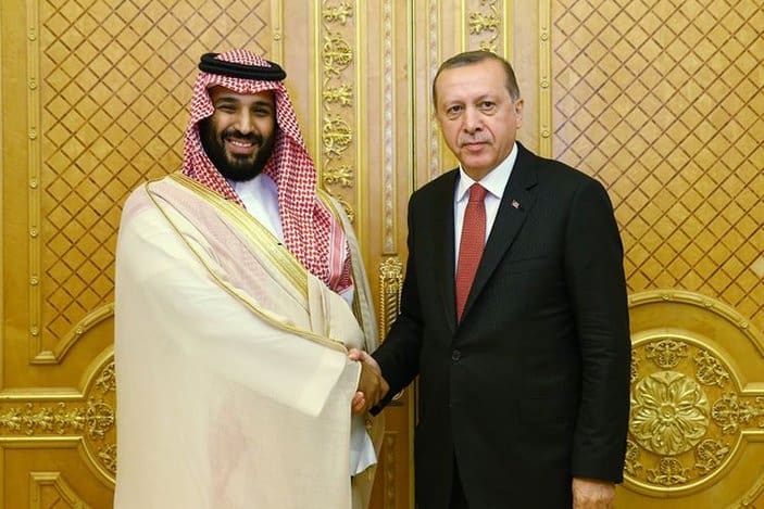 Gara-gara Kasus Khashoggi, Warganet Saudi Serukan Boikot Produk-produk Turki 1 Presiden Turki Recep Tayip Erdogan bersama Puta Mahkota Saudi Mohamed bin Salman. Foto: Kompas
