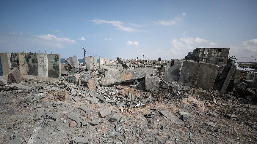 Roket Israel hantan Jalur Gaza. Foto: Anadolu