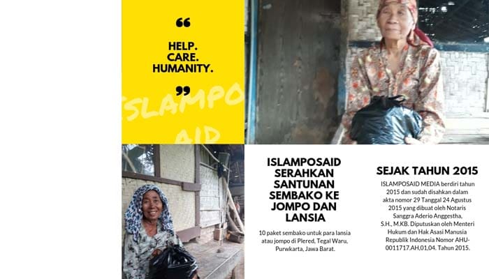 10 Sembako Disalurkan IslamposAid untuk Para Jompo 9