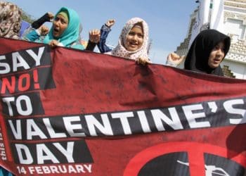 Aksi tolak Valentine Day. Foto: Satu Harapan