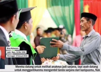 ayah gantikan wisuda anaknya