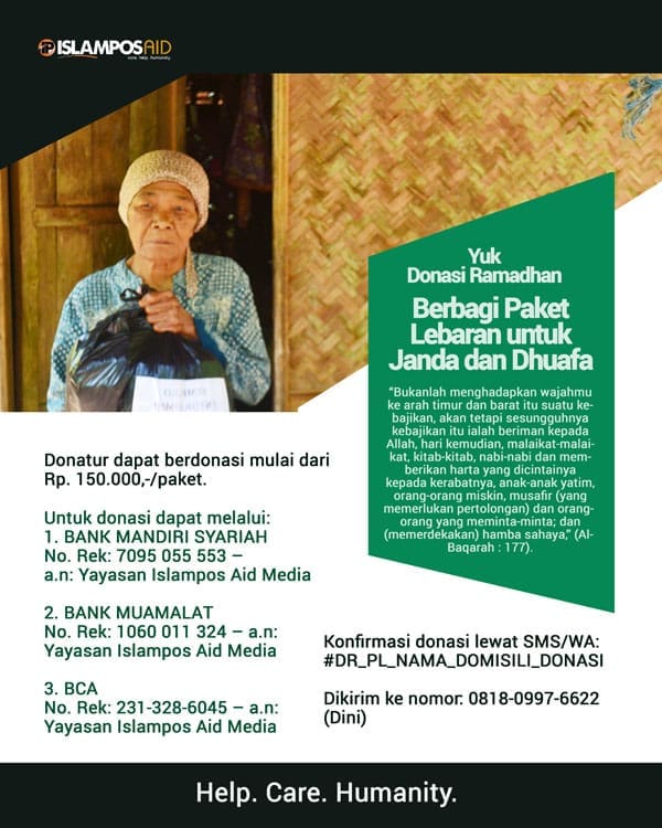 Yuk Donasi Ramadhan, Berbagi Paket Lebaran untuk Janda dan Dhuafa 2