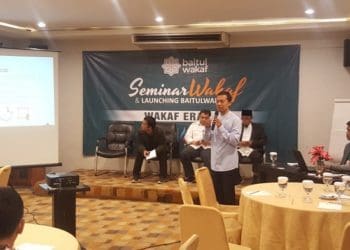 Lembaga Zakat Nasional Baitul Mal Hidayatullah (LAZNAS BMH) menggelar seminar wakaf 4.0. Foto: Rhio/Islampos