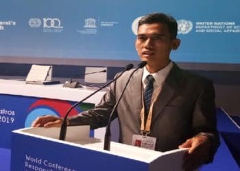 Asrorun Niam di pertemuan Menteri Pemuda se-dunia. Foto: Rhio/Islampos