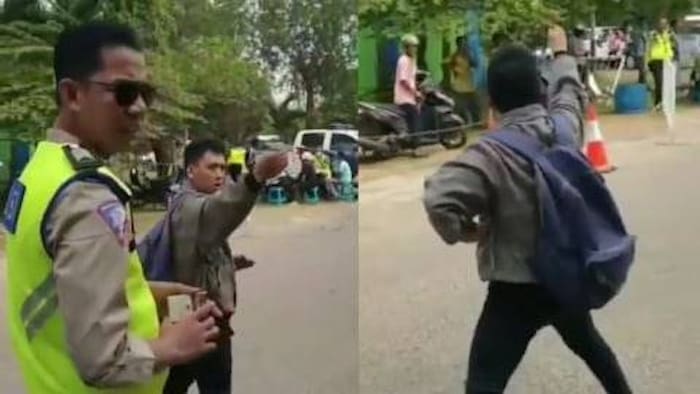 Pria Ini Pamer Jurus Silat saat Ditilang, Begini Reaksi Polisi 1 Tak terima ditilang, pria ini pamerkan jurus silat. Foto: Kumparan