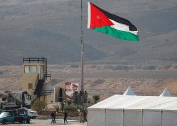 bendera Yordania berkibar di Baqura. Foto: Middle East Online