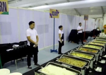 Panitia Sea Games 2019 mengaku kesulitan menyiapkan makanan halal. Foto: Sindo