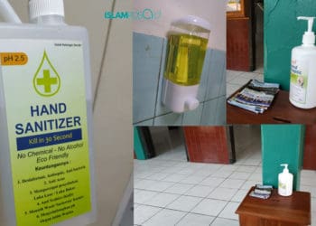 Kini Masjid Al-Manar Sediakan Hand Sanitizer, Donasi dari IslamposAid 4