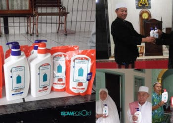 IslamposAid Salurkan Donasi Hand Santizer ke Sejumlah Masjid di Jatinangor, Sumedang 3