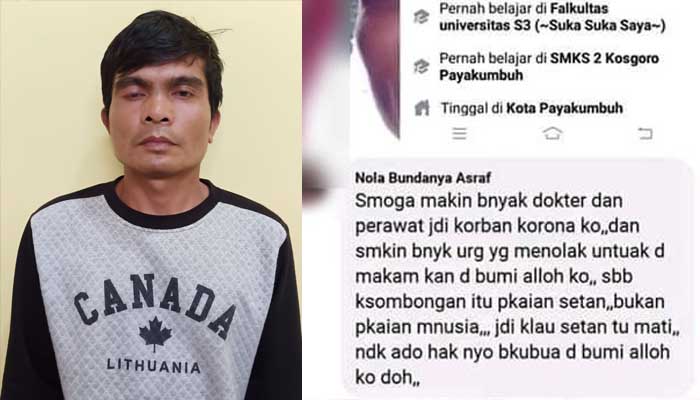 Doakan Dokter dan Perawat Jadi Korban Corona, Pria Ini Diciduk Polisi 1 Foto: dok. Polres Payakumbuh