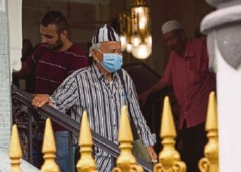 Singapura kembali berlakukan shalat Jumat dengan jemaah terbatas. Foto: NST