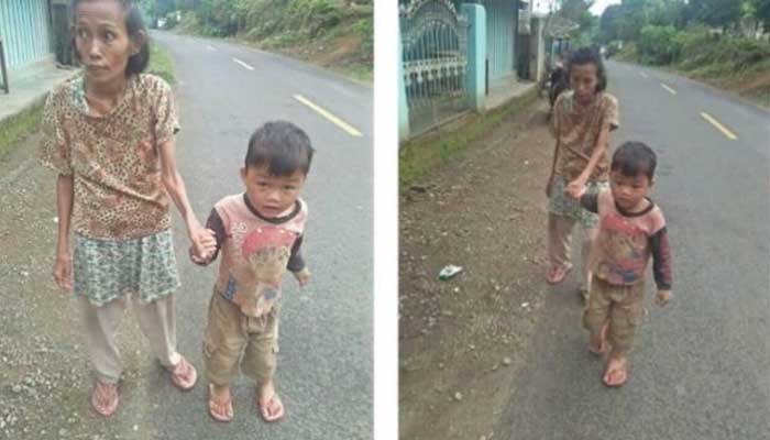 Tidur Beralas Karton, Bocah 5 Tahun Ini Tiap Hari Tuntun Ibunya yang Buta 1 Bocah 5 Tahun Tuntun Ibunya yang Buta Setiap Hari. Foto: Instagram