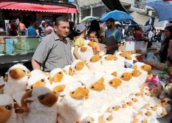 Pedagang di pasar Gaza. Foto: PIC