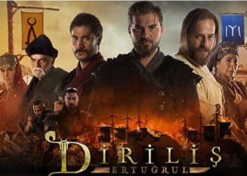 Poster serial Dirilis Ertugul yang diperankan Engin Altan