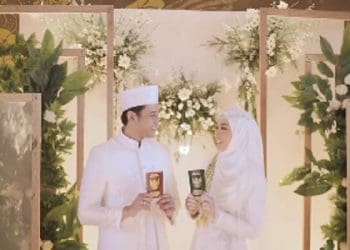 Hamas Syahid menikah. Foto: Tangkapan layar video Instagram Hamas Syahid