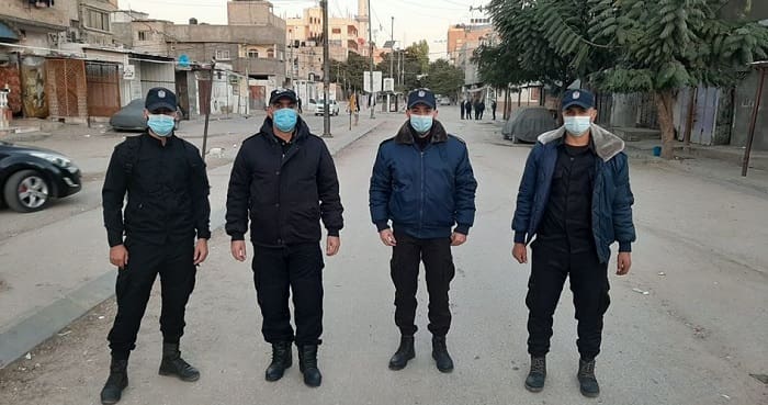 Hadapi Pandemi Covid-19, Gaza Terapkan Protokol Kesehatan Baru 1 Polisi Palestina. Foto: PIC