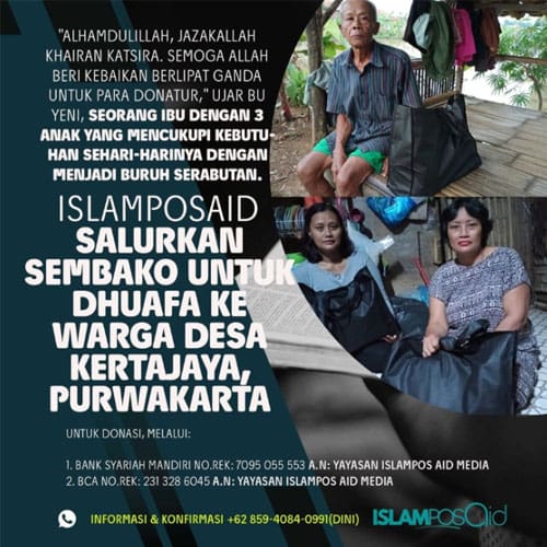 Islamposaid Salurkan Sembako untuk Dhuafa ke Warga Desa Kertajaya, Purwakarta 1