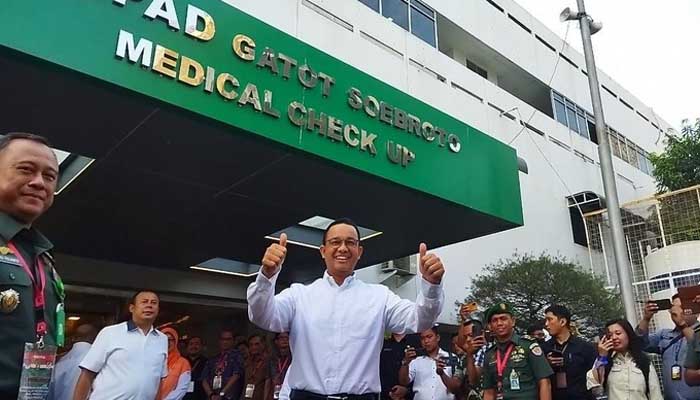 Pasangan Anies-Cak Imin Jalani Tes Kesehatan Syarat Pilpres di RSPAD 1 anies