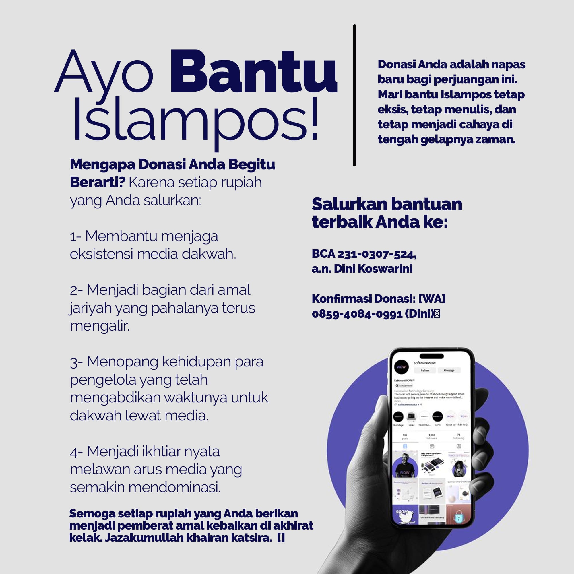 Laporan Donasi Islampos Juli 2025: Alhamdulillah, Sudah Terkumpul Rp. 2.270.999! 2 Laporan Donasi Islampos Juli 2025: Alhamdulillah, Sudah Terkumpul Rp. 2.270.999! 2 Donasi